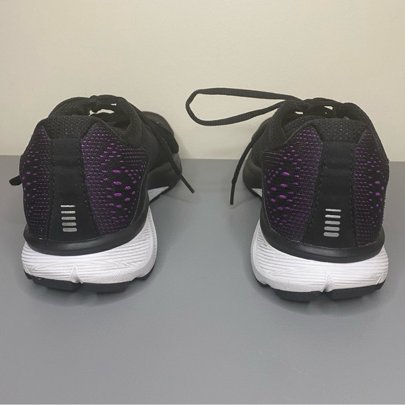 Under Armour UA Charged Rebel Running Sneakers Women’s Size 8.5 Black/Purple - Picture 4 of 12